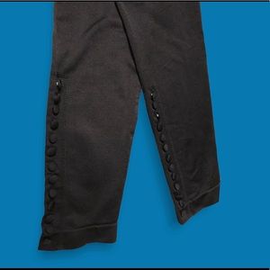 Cool Y2K leggings with Victorian button detailing at ankle